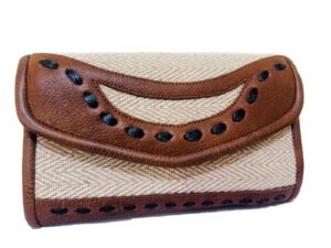 Ladies Hand Purse Hemp Cotton Leather