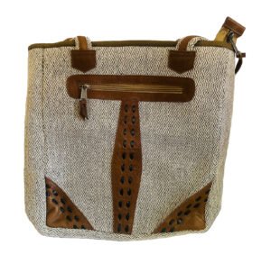 Ladies HandBag Hemp Cotton Leather